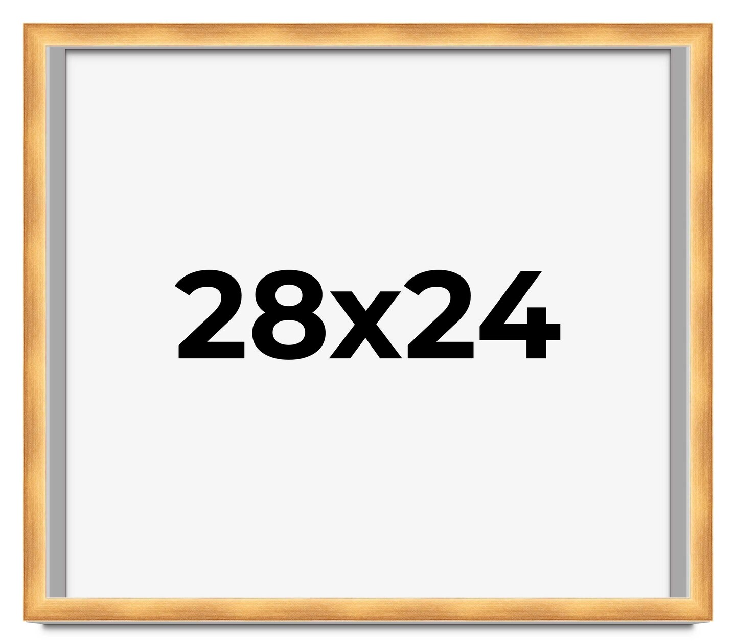 28x24 Minimalist Shadow Box Brown Picture Frame - UV Acrylic, Backing, Hanging Hardware
