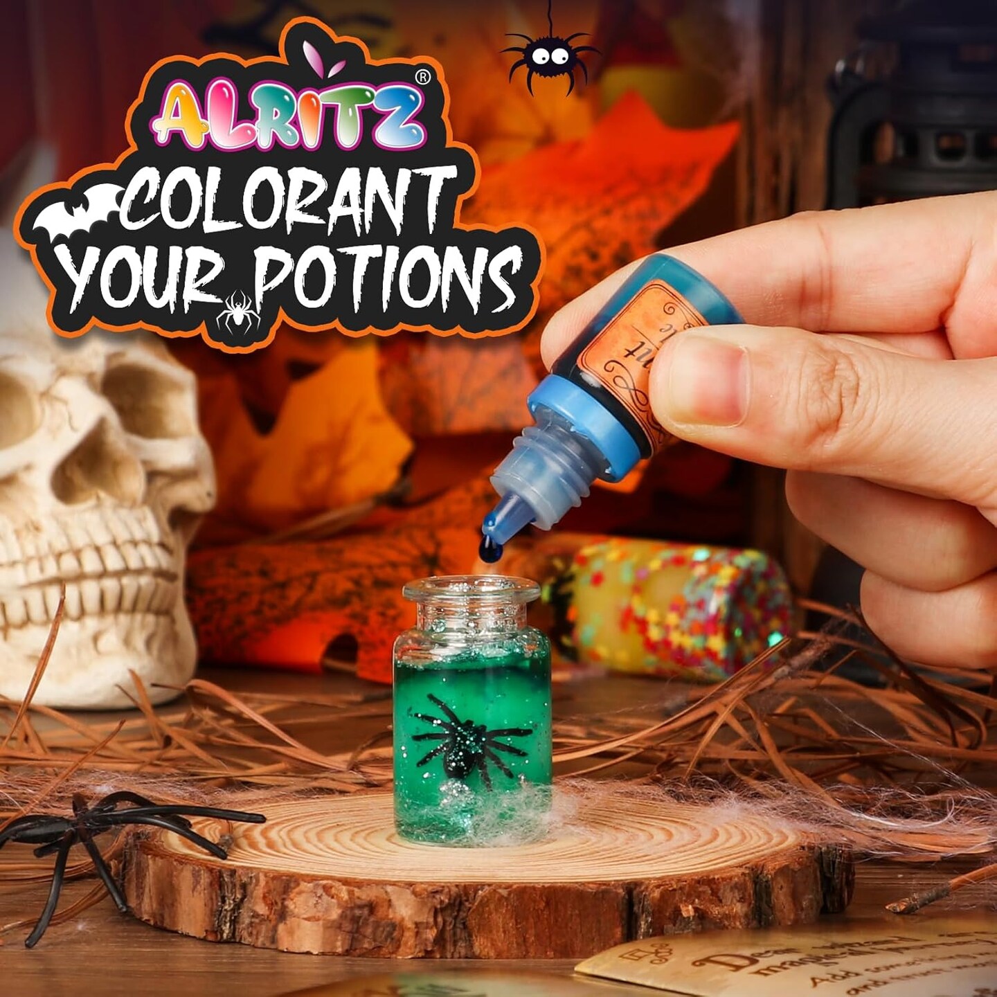 20 Magic Mix Witch Potion Bottles, Happy Halloween Decorations Pumpkin Table Craft Toys for Boys &#x26; Girls Age 6 7 8 9 10+ Indoor Party Decor