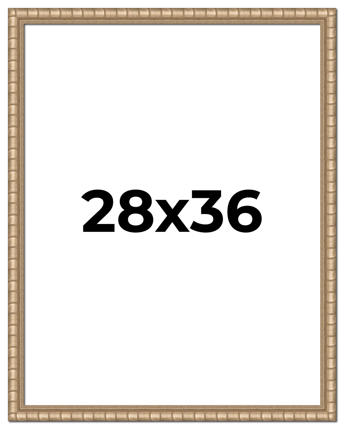 28x36 Modern Bamboo Picture Frame with UV-Resistant Acrylic &#x26; Acid Free Backing, Available in  5 Finishes - Gold, Silver, Brown, Black, and Natural