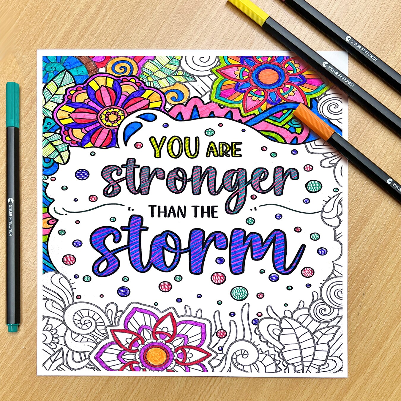 20 Colour Fineliner Pens Set 0.4mm Line Width Assorted Colours