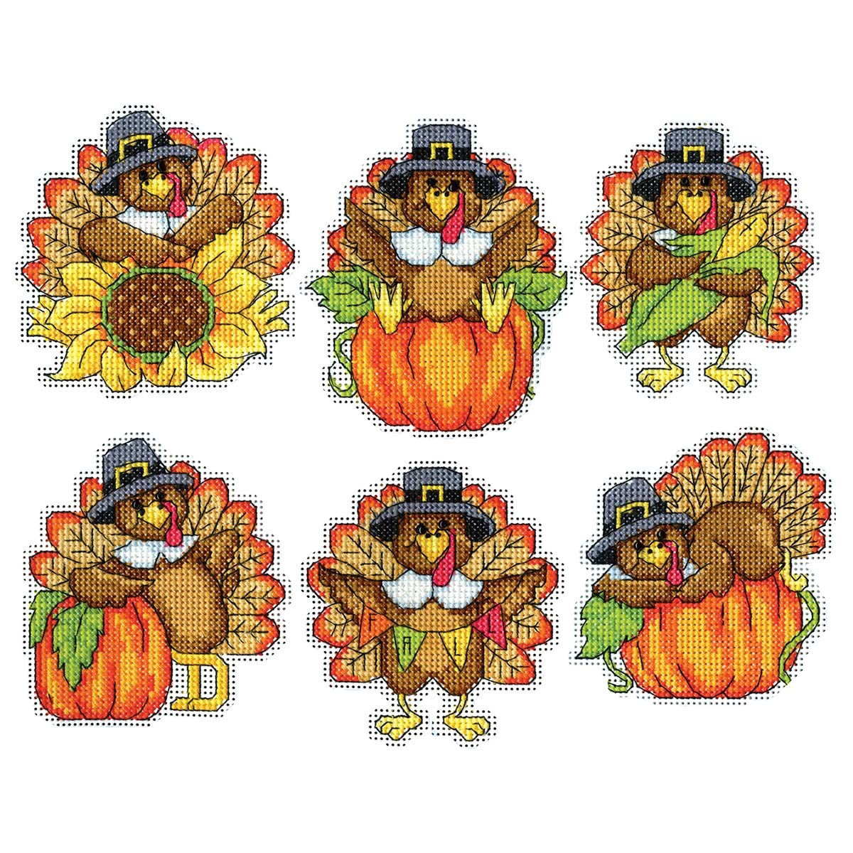 Design Works  Turkeys Ornaments Counted Cross-Stitch Kit