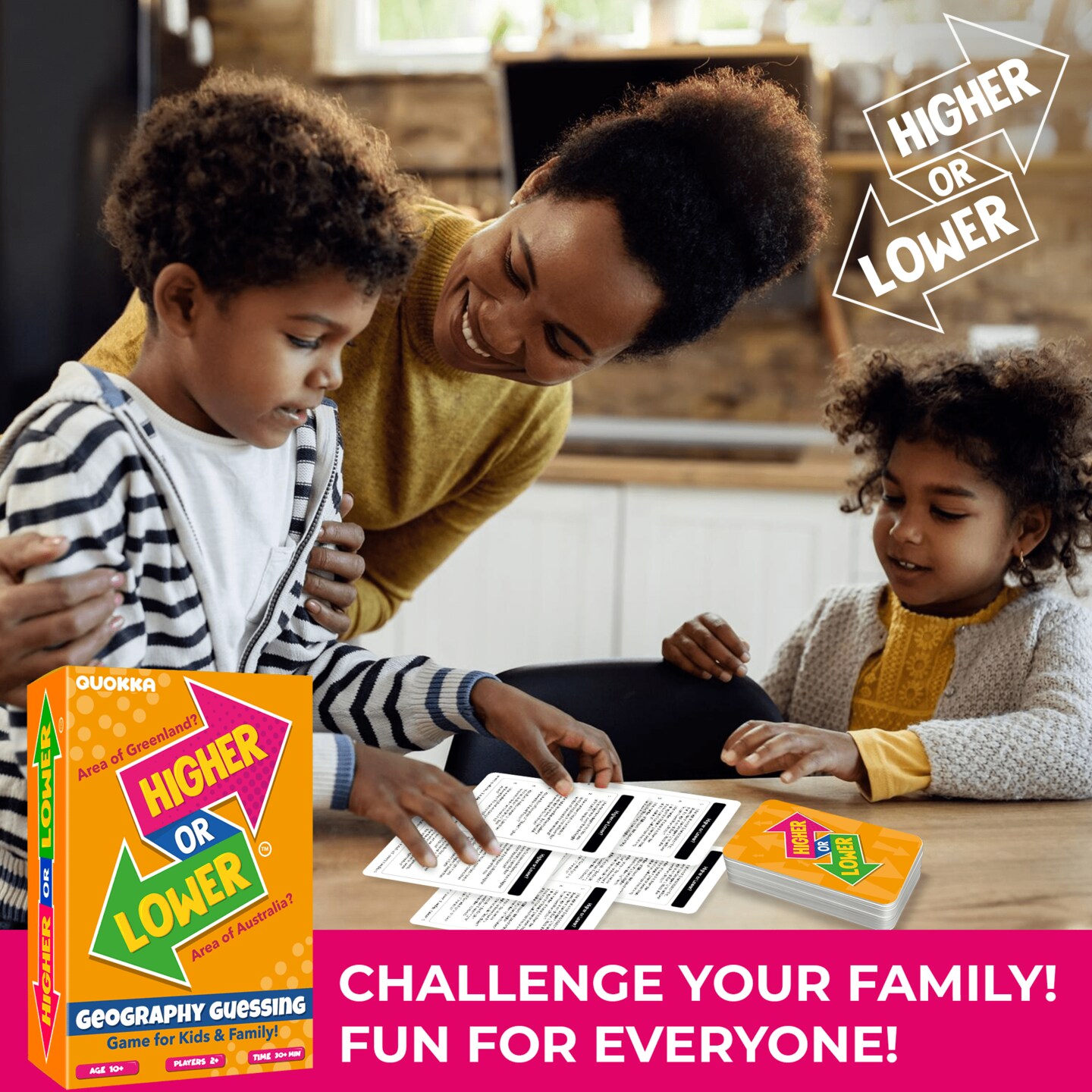 Higher or Lower Geography Family Board Game