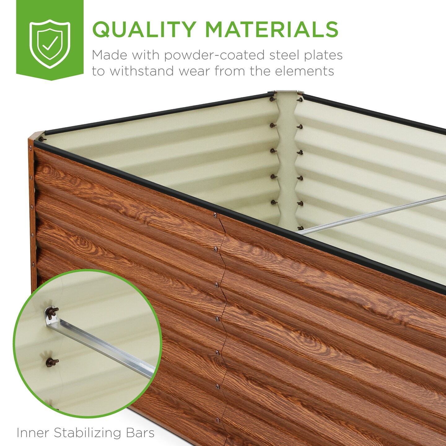 Best Choice Products 6x3x2ft Outdoor Metal Raised Garden Bed, Planter Box for Vegetables, Flowers, Herbs
