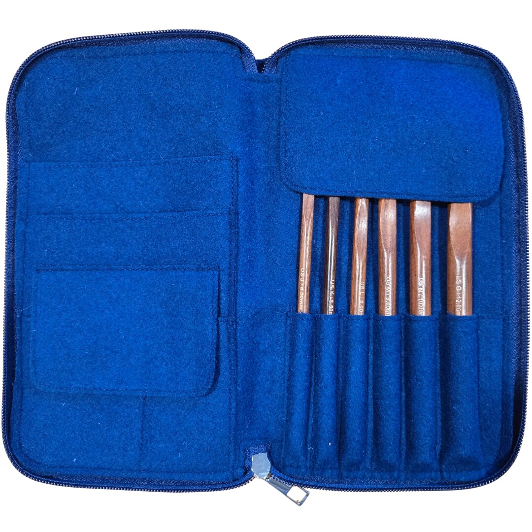 My Two Ladies | Crochet Hook Set | Rosewood | Sizes J, K, L, M, N, O | w/custom case