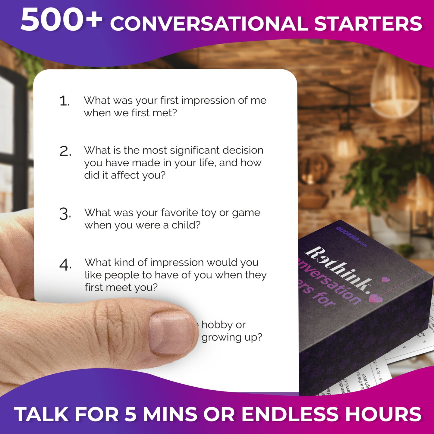 Rethink!: Conversation Starters for Couples Game | Know Me Better Questions