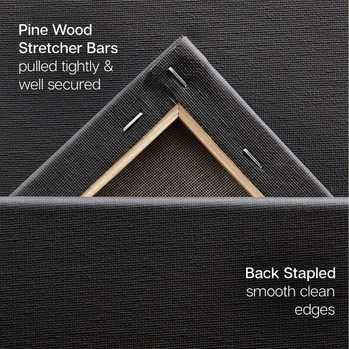 KINGART&#xAE; Black Stretched Canvas 4 pc