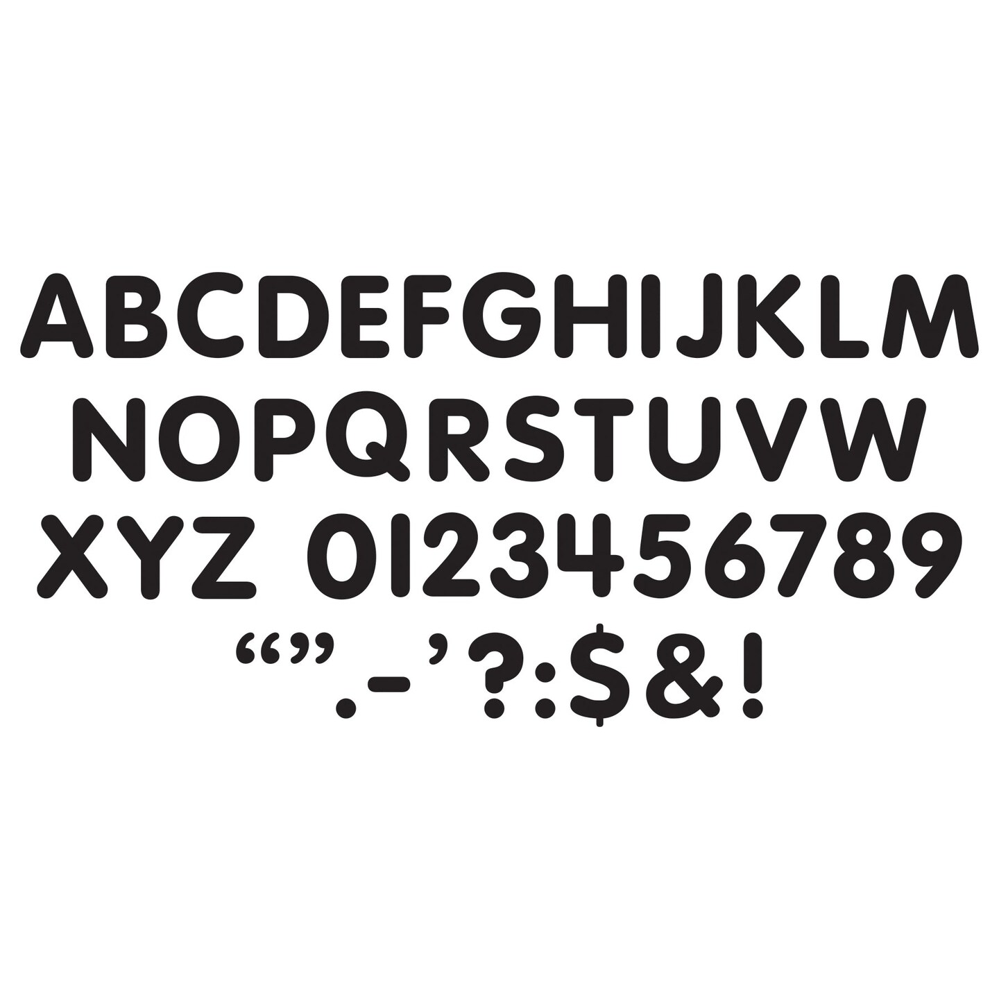 Black 1&#x22; STICK-EZE&#xAE; Stick-On Letters