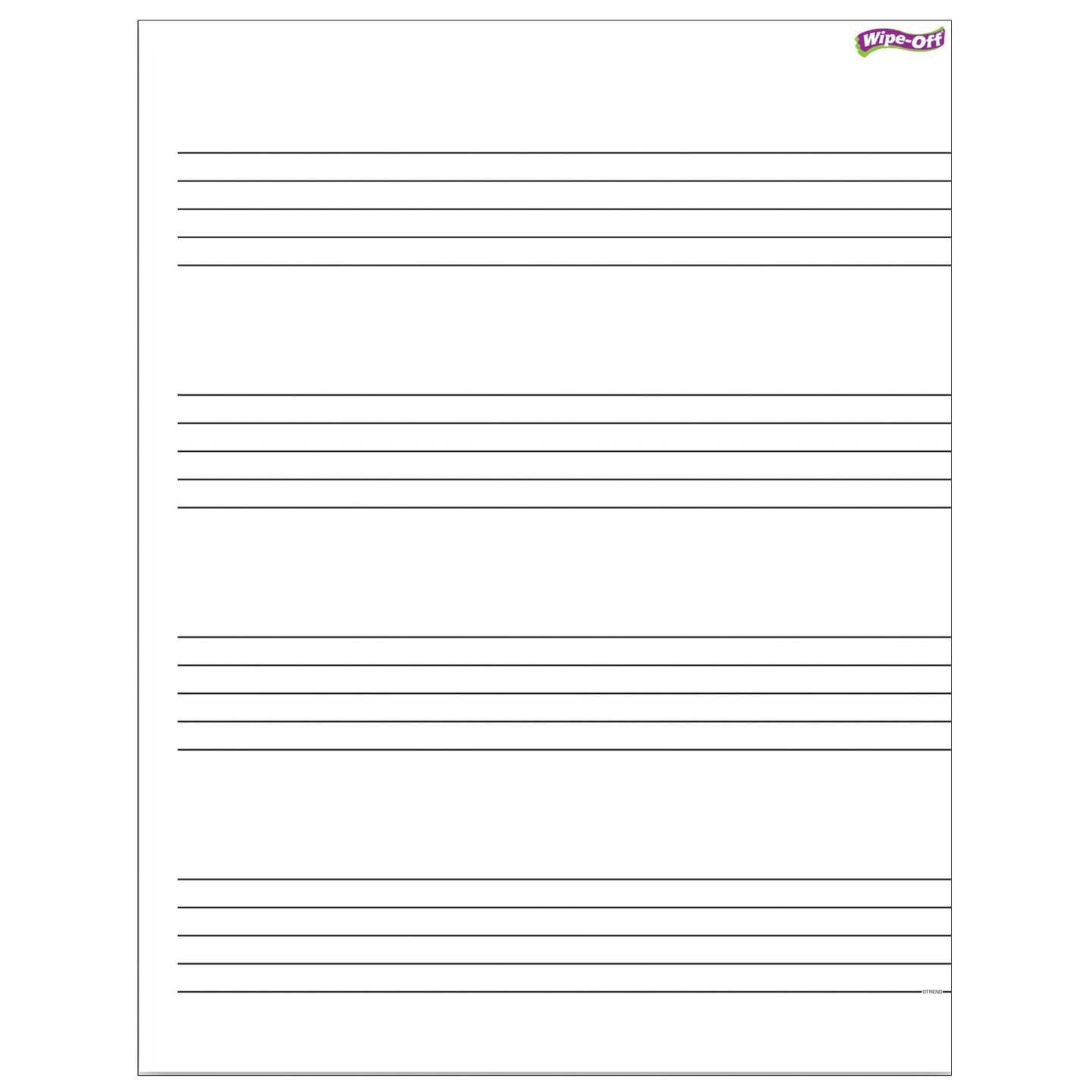 Music Staff Paper Wipe-Off&#xAE; Chart, 17&#x22; x 22&#x22;