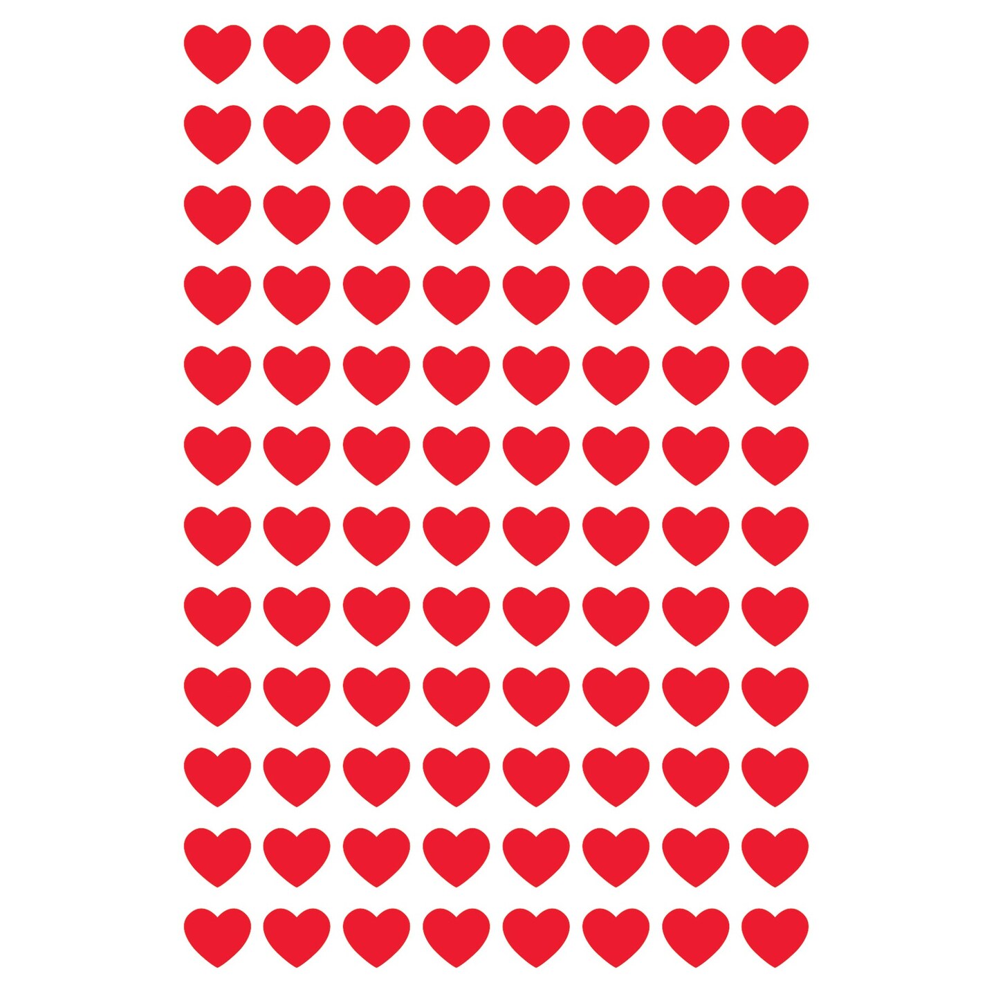 Red Hearts superShapes Stickers, 800 ct