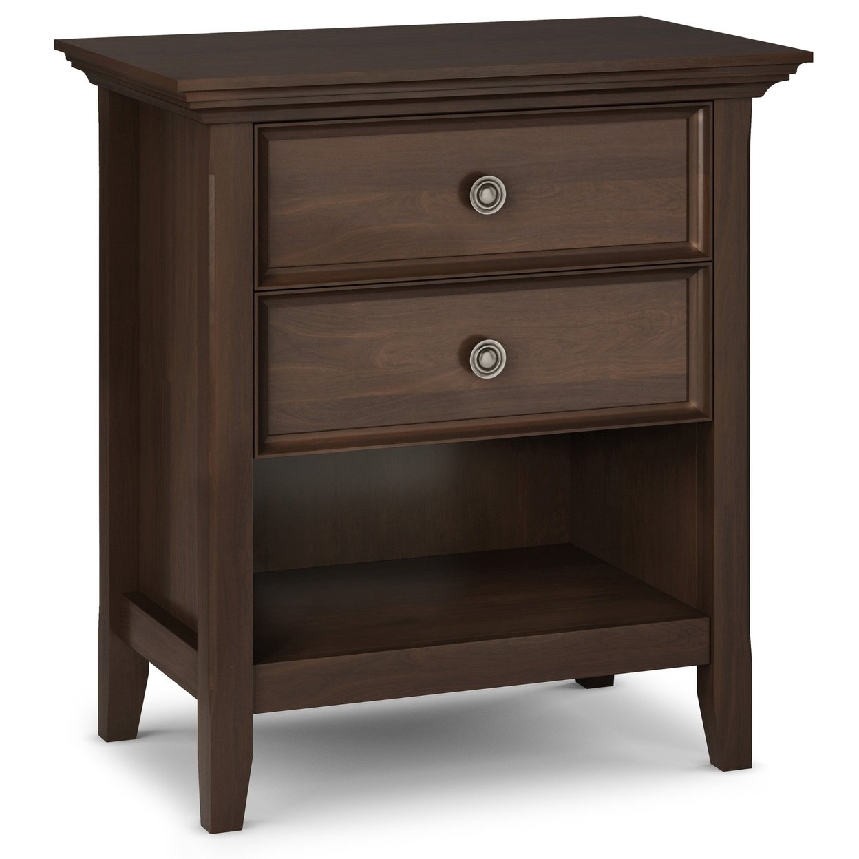 Simpli Home Amherst 24&#x22; Night Stand, Bedside Table, Rectangle, With Storage