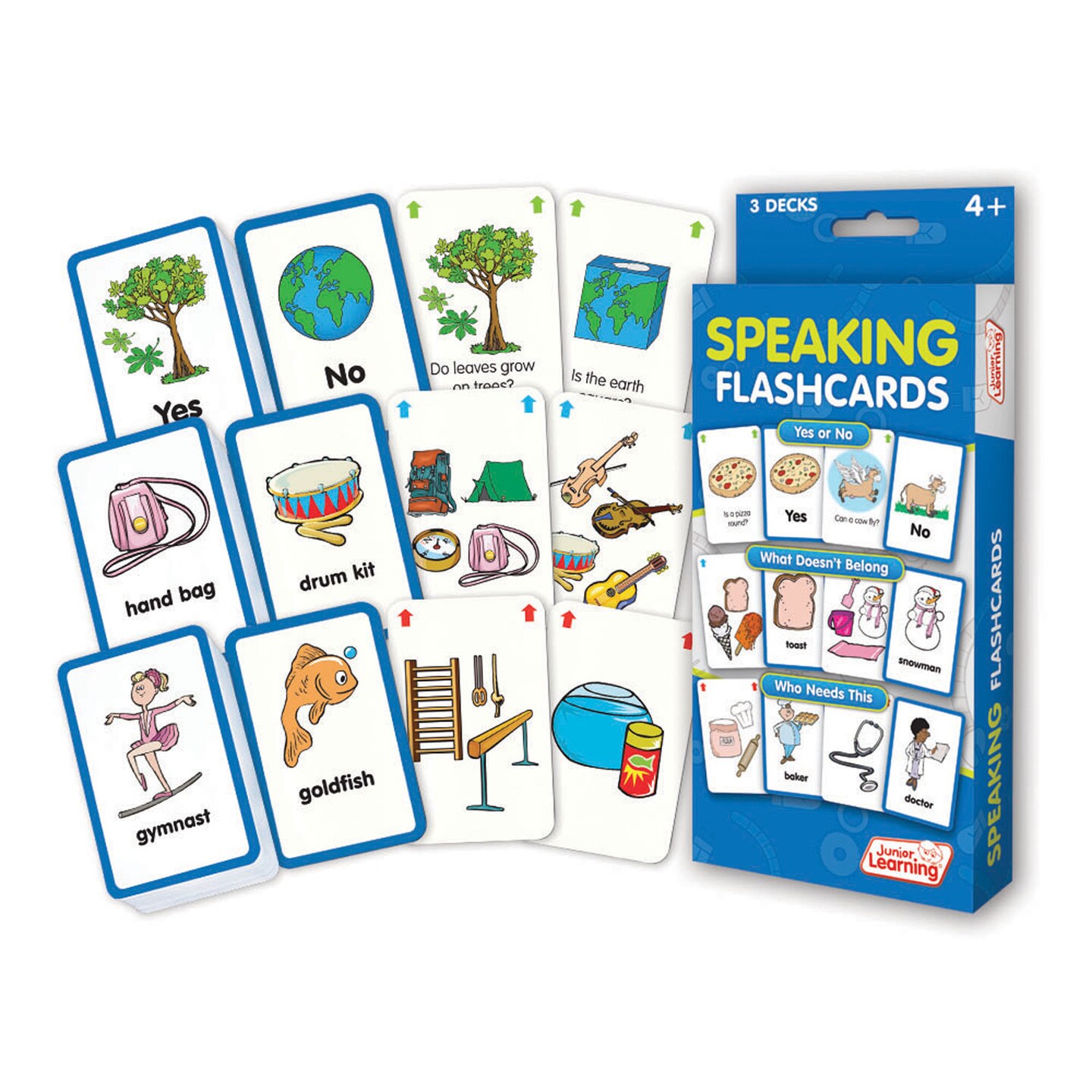 Speaking Flashcards Junior Learning for Ages 4 - 6, Kindergarten Grade 1 Learning,  Langauge Arts, Perfect for Home School, Educational Resources