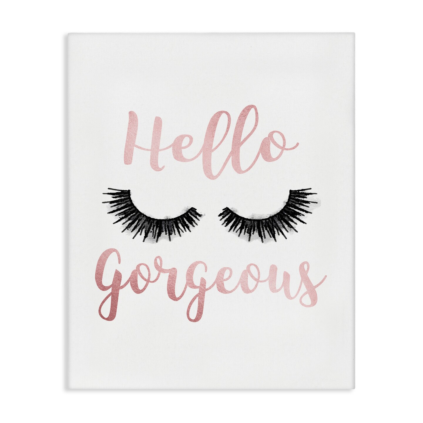 Stupell Industries Hello Gorgeous Black Eyelashes Canvas Wall Art