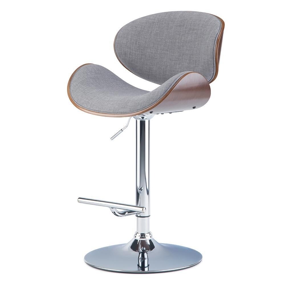 Simplihome Marana Bar Stool Bentwood Adjustable Height Gas Lift Bar Stool Swivel