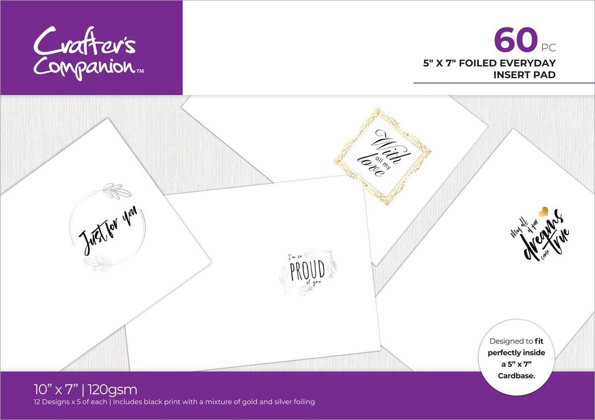 Crafter&#x27;s Companion Insert Pad 5&#x22;X7&#x22;-Foiled Everyday