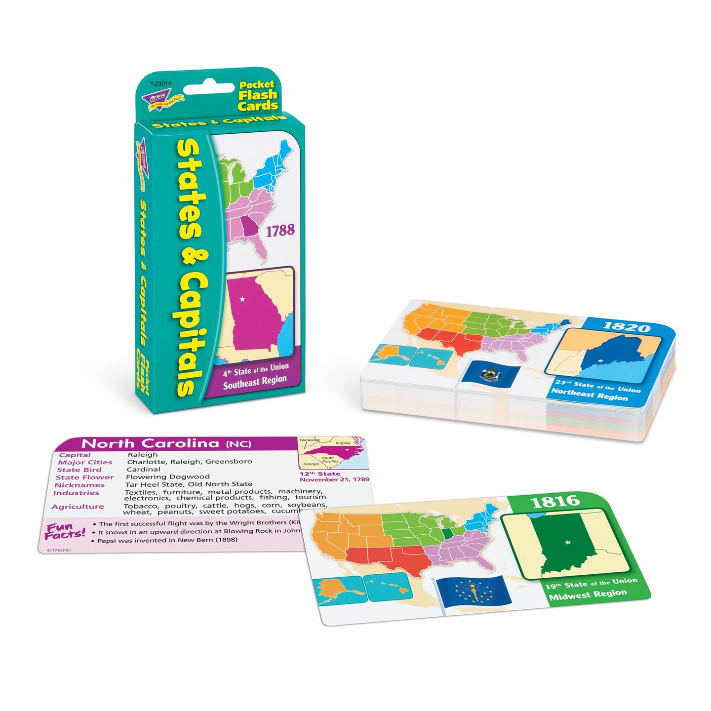 States &#x26; Capitals Pocket Flash Cards