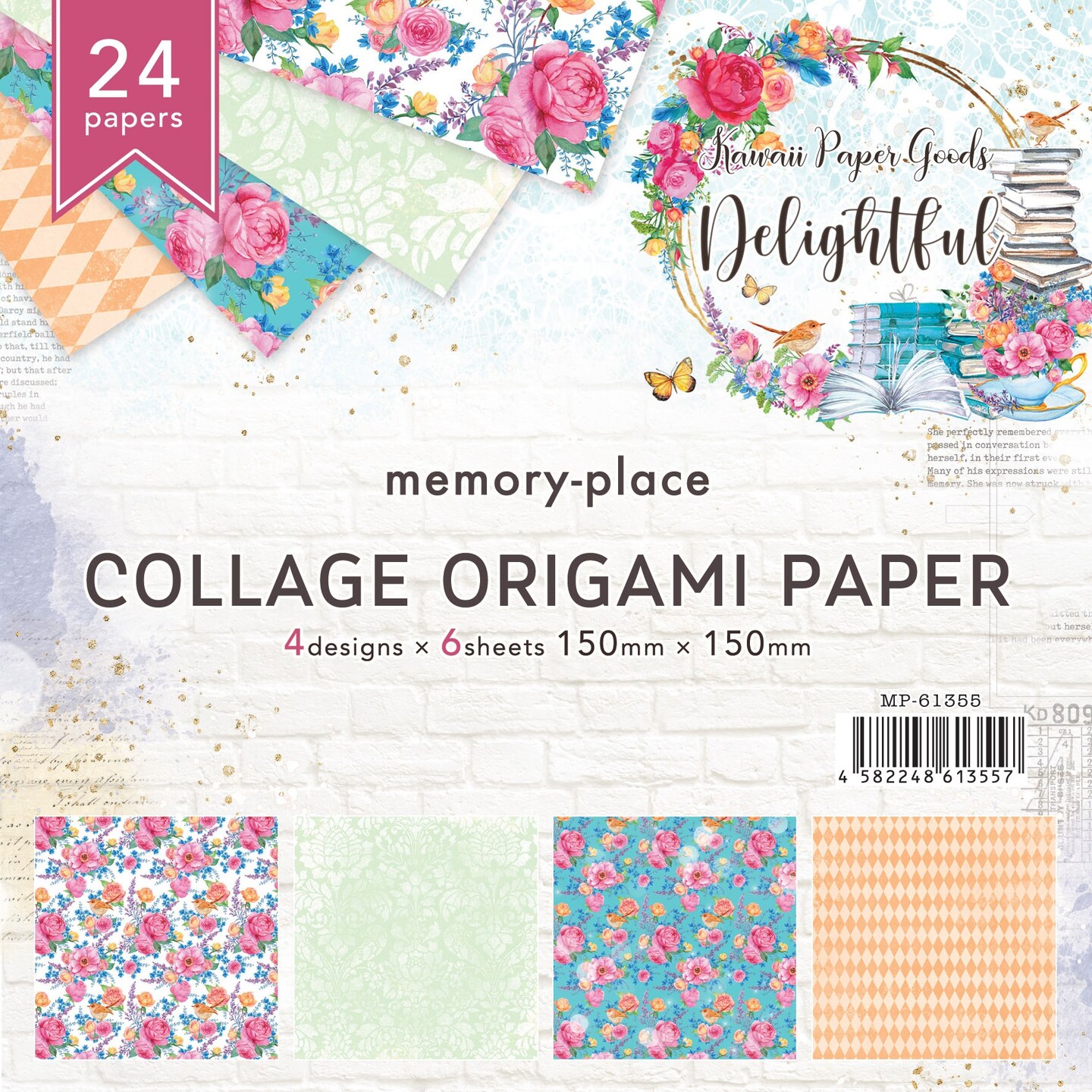 Memory Place Collage Origami Paper 6&#x22;X6&#x22; 24/Pkg-Delightful