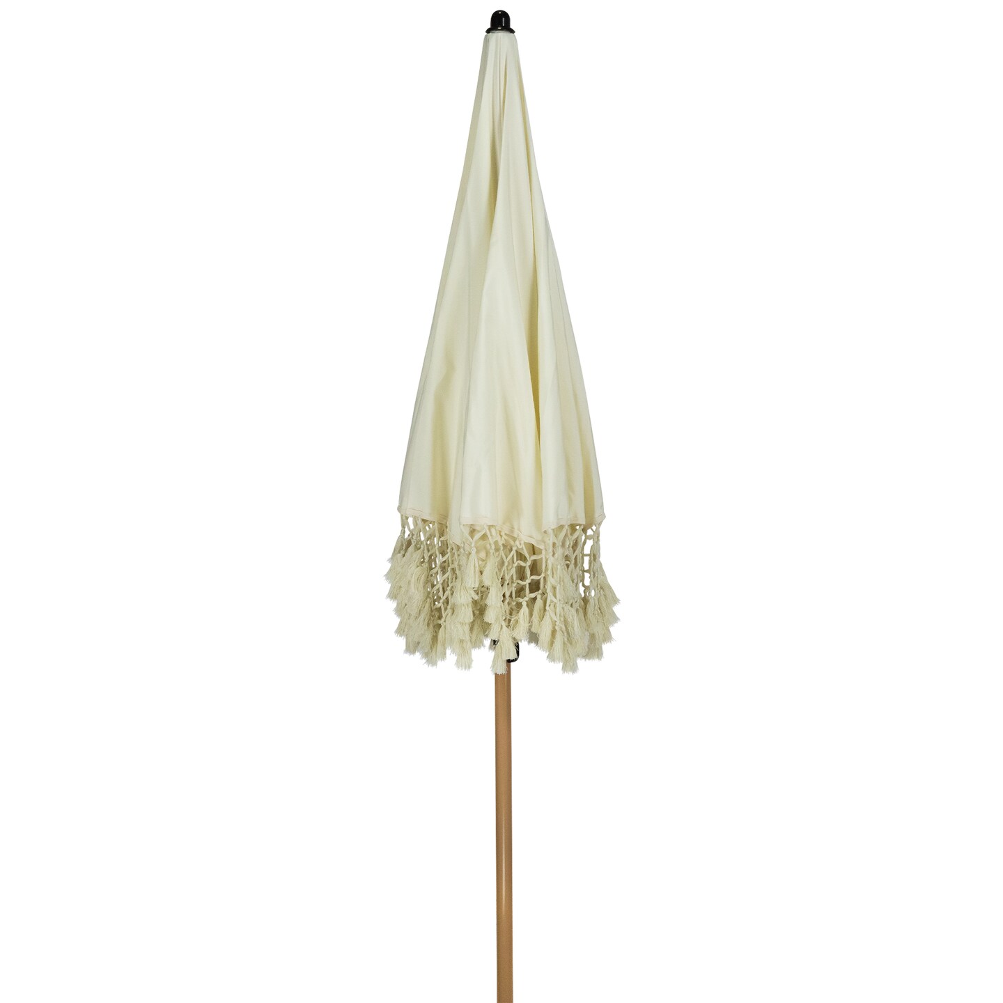 Northlight Outdoor Boho Beach Market Umbrella with Tilt - 6.5&#x27; - Cream