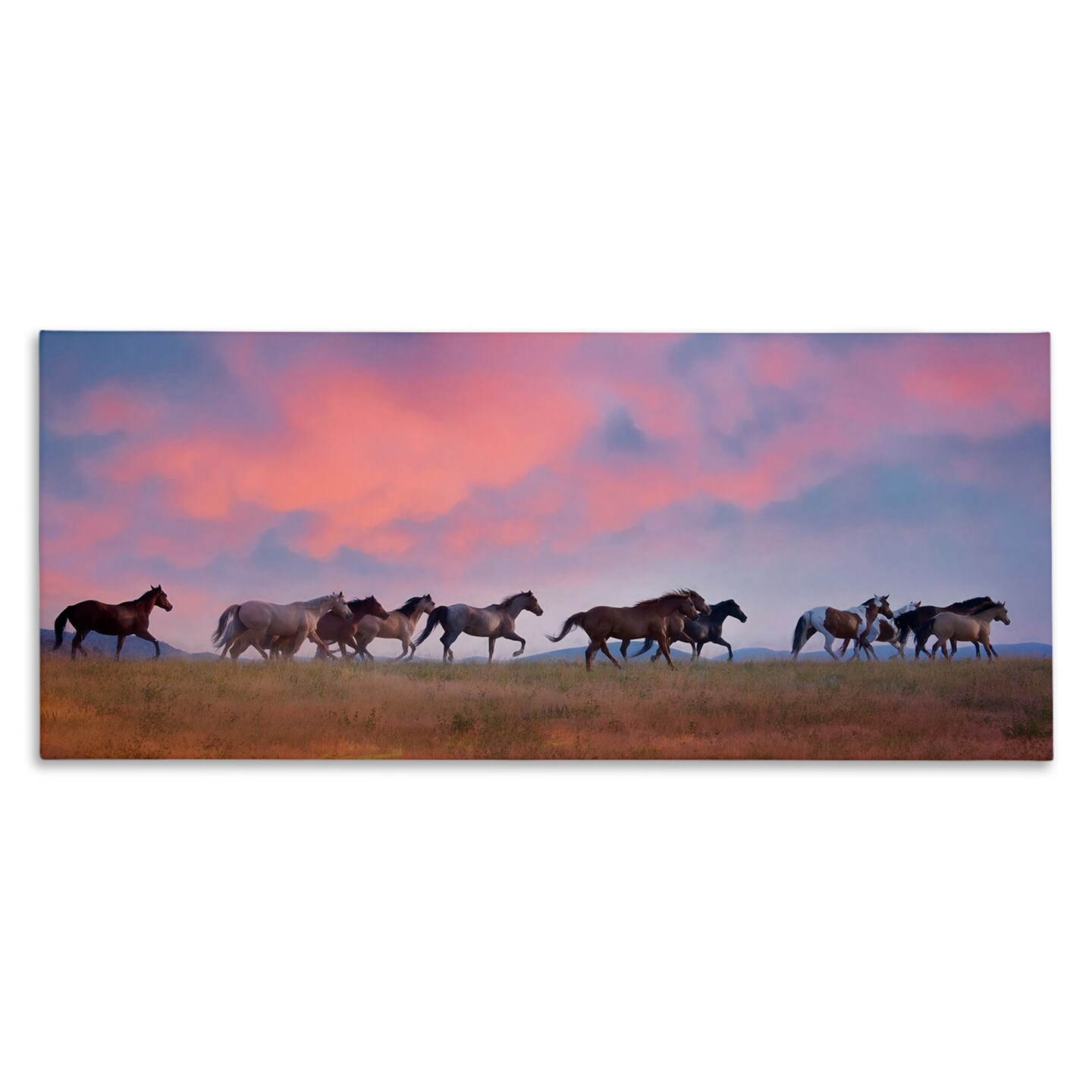 Stupell Industries Wild Horses at Sunset Canvas Wall Art