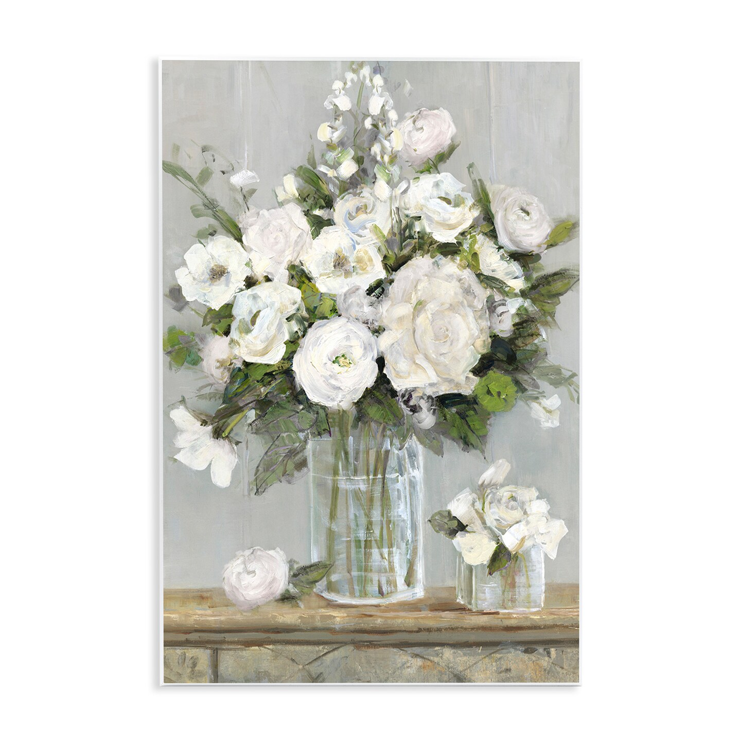 Stupell Industries Country White Full Blossoms Wall Plaque Art