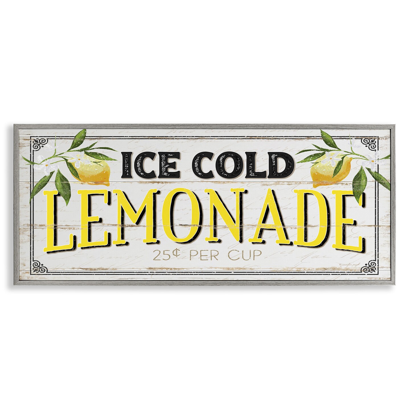 Stupell Industries Vintage Lemonade Stand Sign Framed Giclee Art