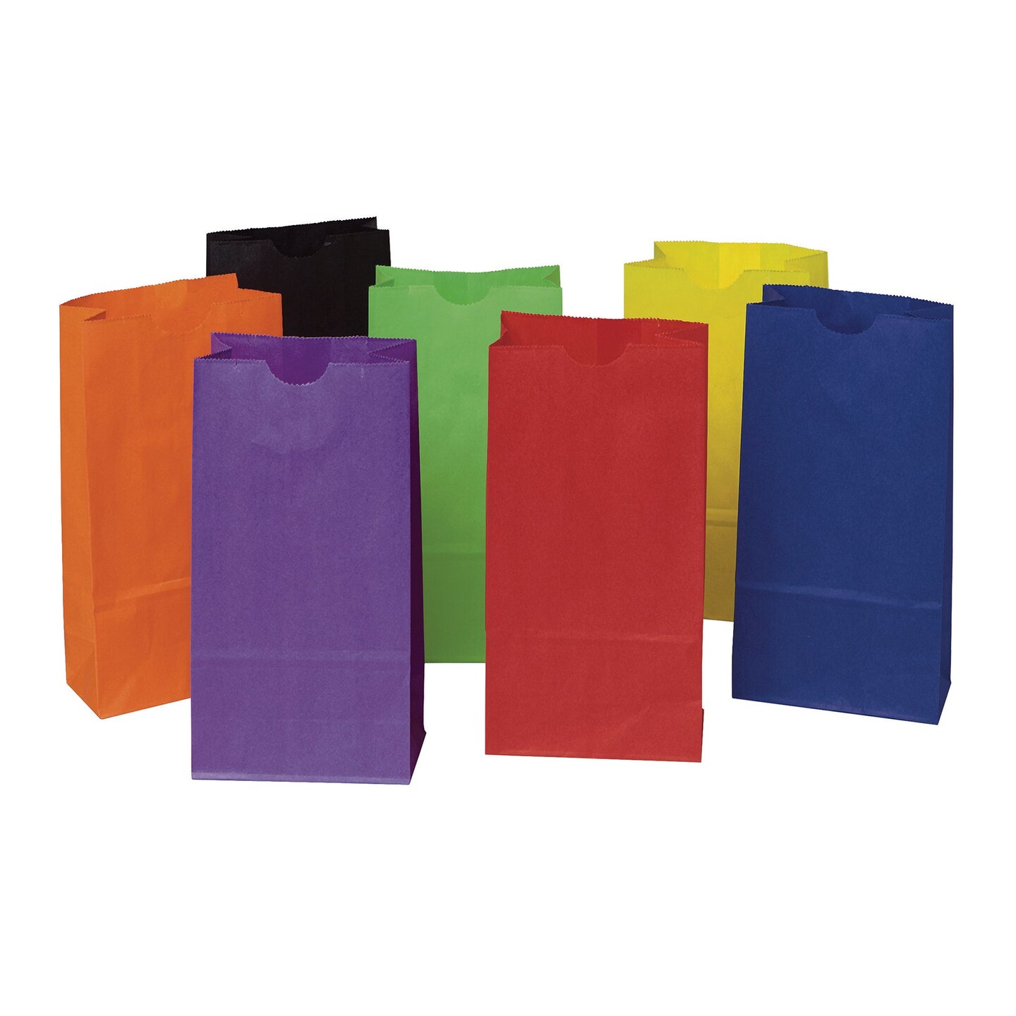 Mini Kraft Bag, Assorted Bright Colors, 4-1/8&#x22; x 2-5/8&#x22; x 8&#x22;, 28 Bags