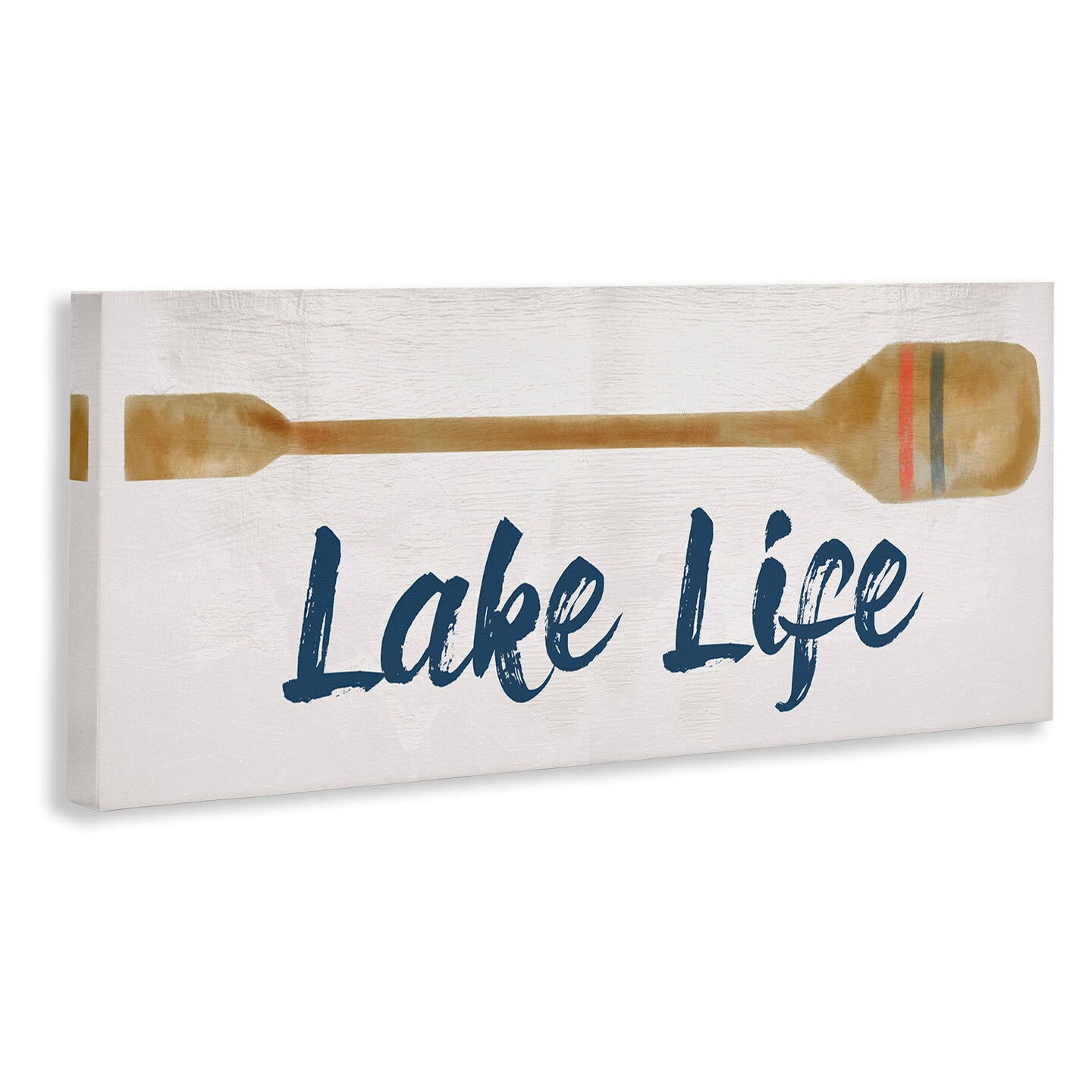 Stupell Industries Lake Life Boat Oar Canvas Wall Art