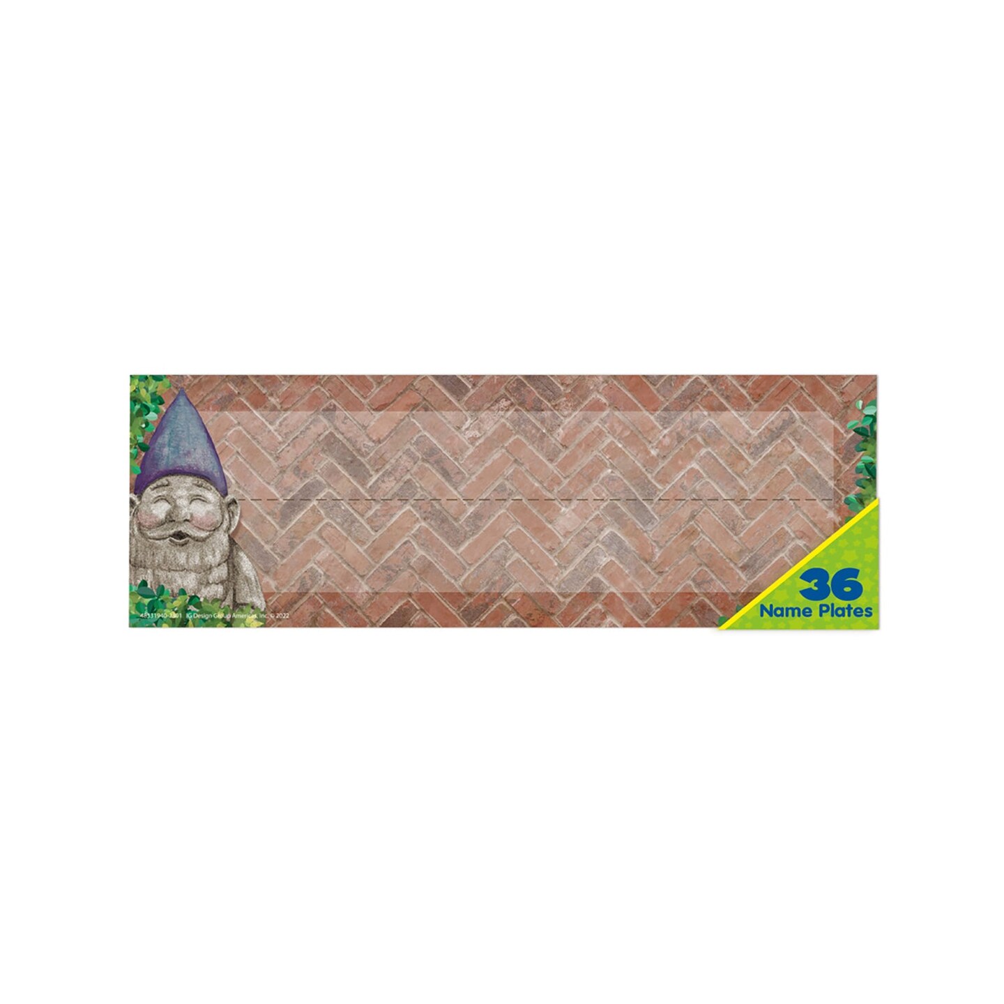 Curiosity Garden Self-Adhesive Name Plate, 9-5/8&#x22; x 3-1/4&#x22;, Pack of 36