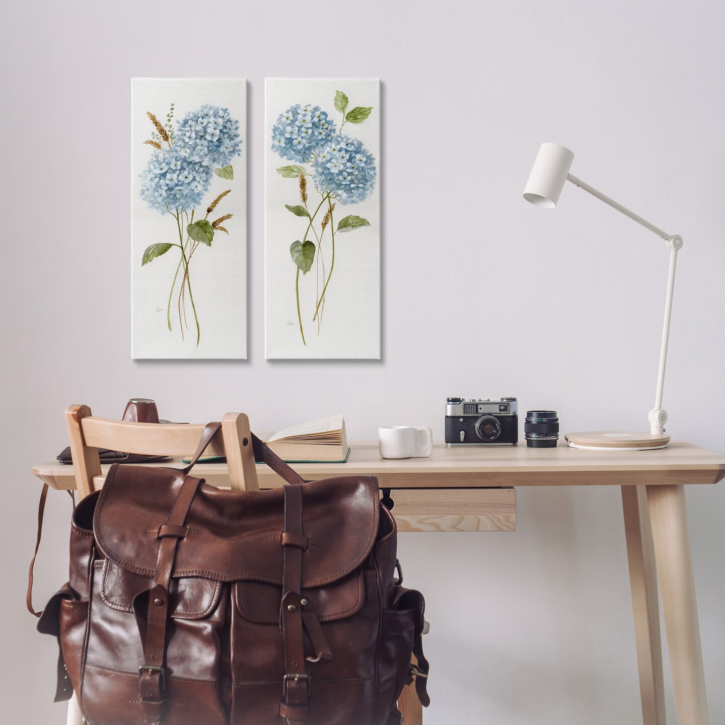 Stupell Industries Blue Hydrangea Long Stems Canvas Wall Art