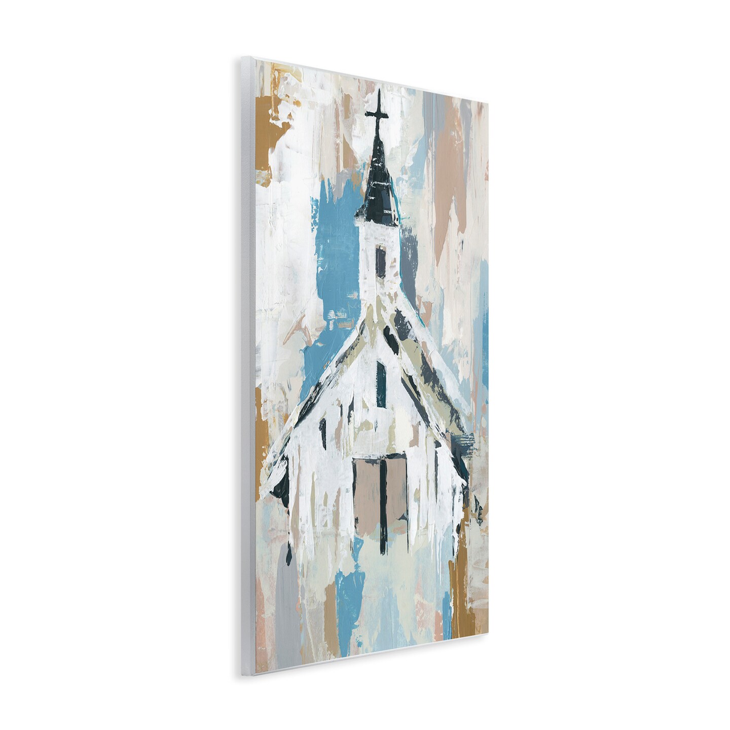 Stupell Industries Distressed Country Church Abstract Wall Plaque Art
