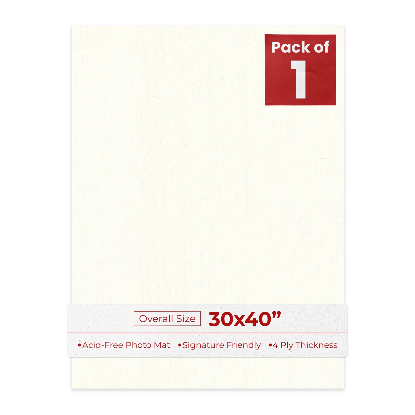 Beige Canvas 30x40 Uncut Mat Board - Blank Sheets, No Opening