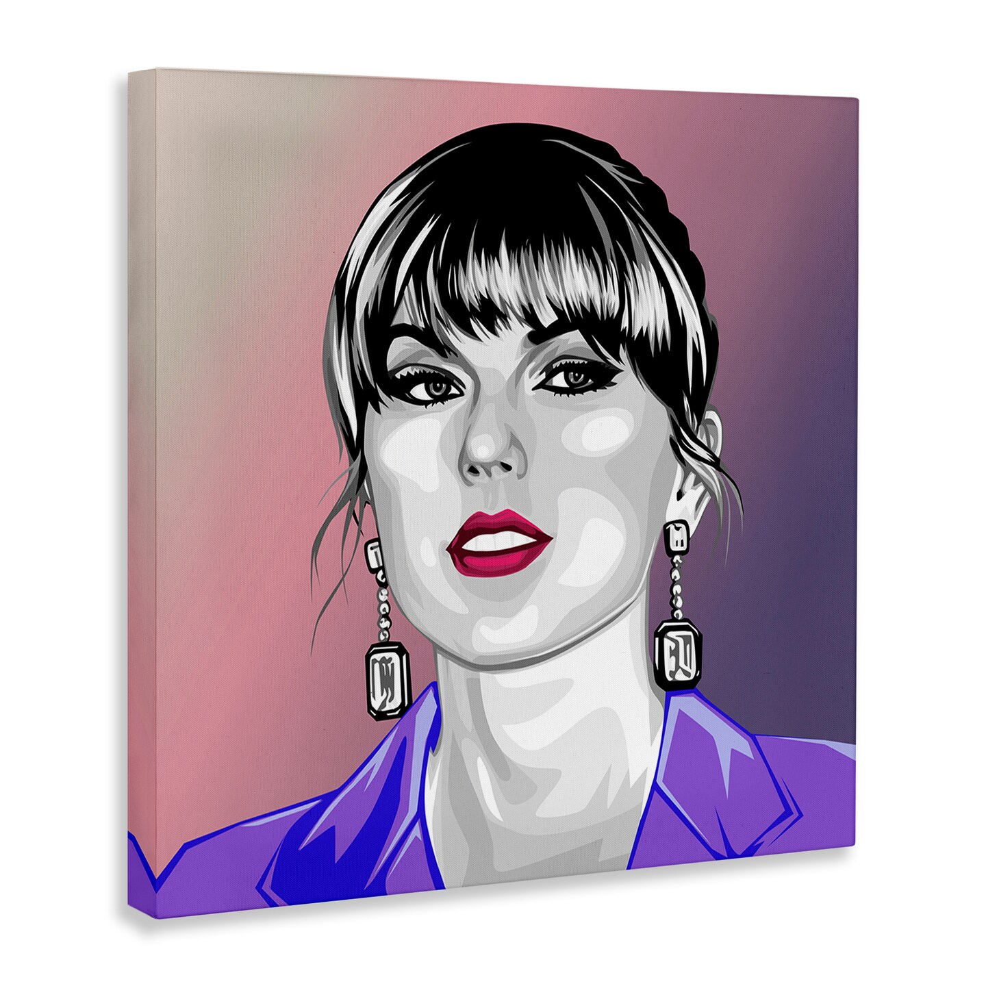 Stupell Industries Taylor Wearing Purple Canvas Wall Art Design by Birch&#x26;Ink