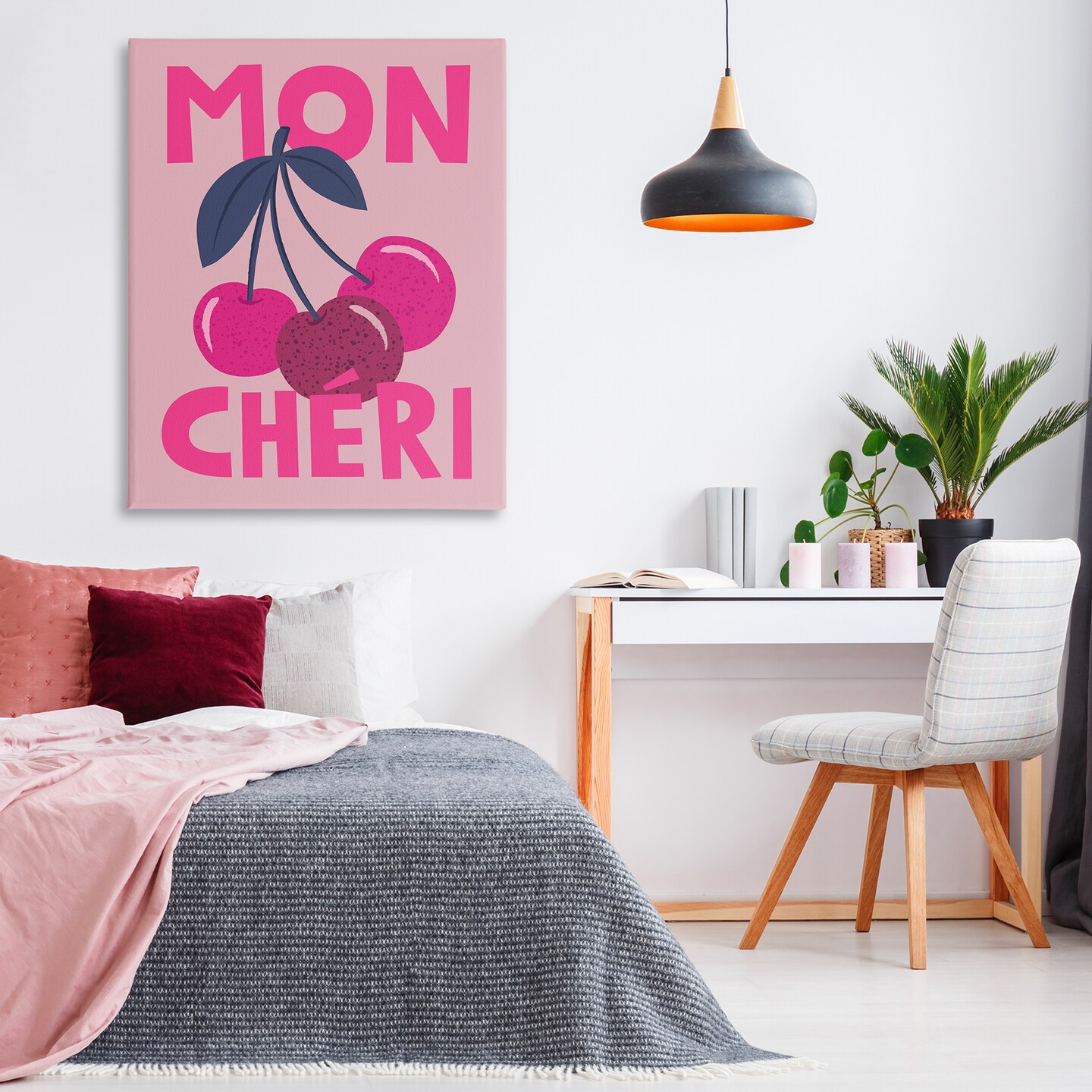 Stupell Industries Mon Cheri Fruits Canvas Wall Art Design by Lisa Perry Whitebutton