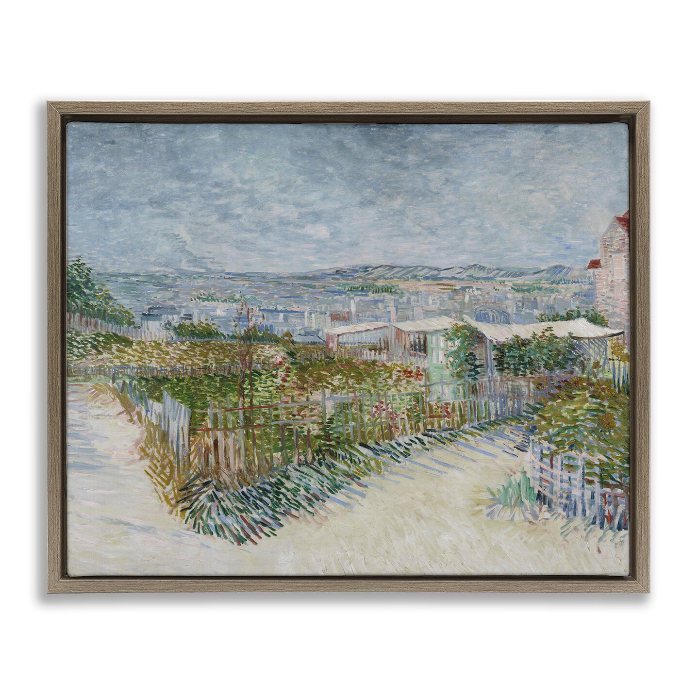 Stupell Industries Van Gogh Monmarte Landscape Framed Floater Canvas Wall Art Design by one1000paintings