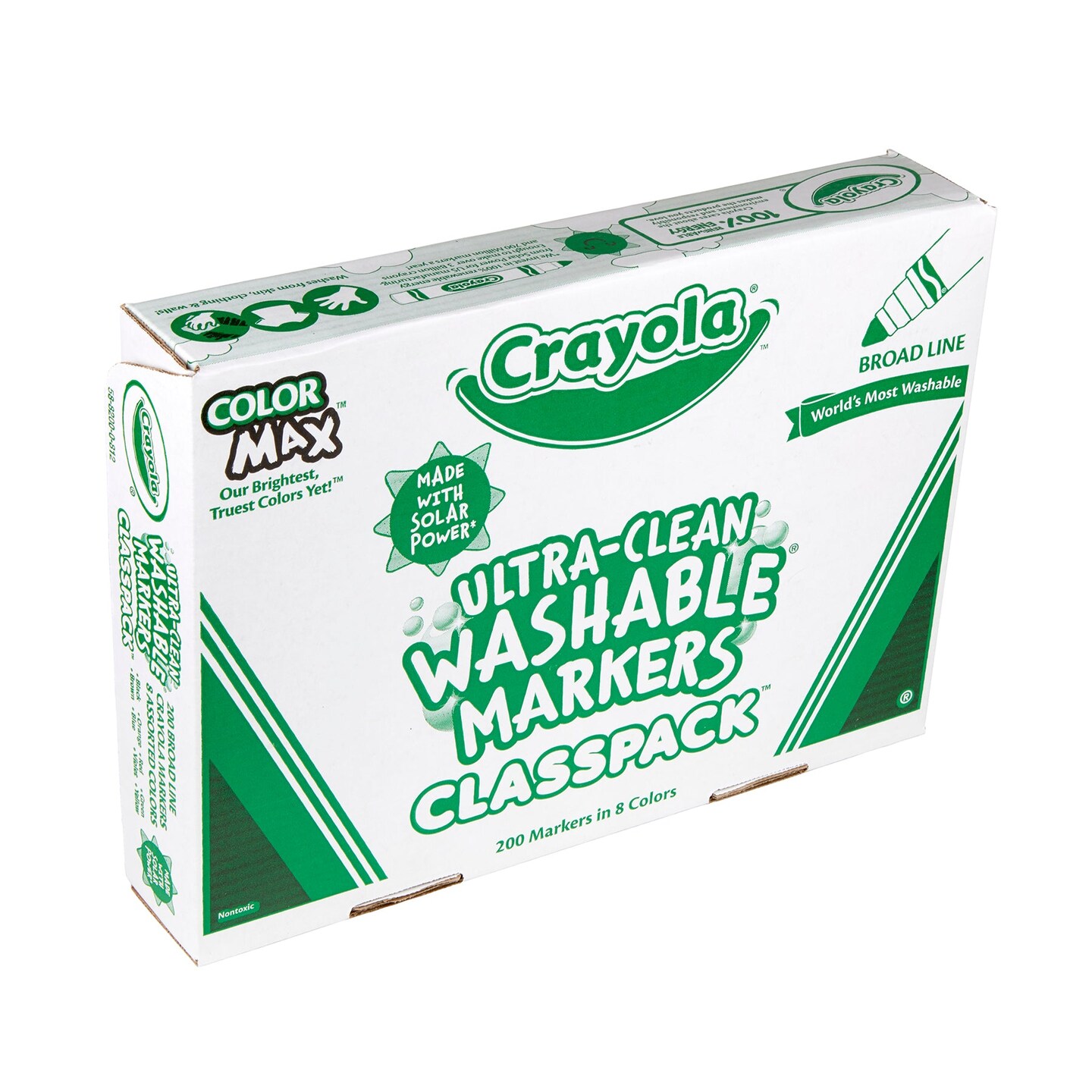 Ultra-Clean Washable Markers Classpack&#xAE;, Broad Line, 8 Colors, Pack of 200