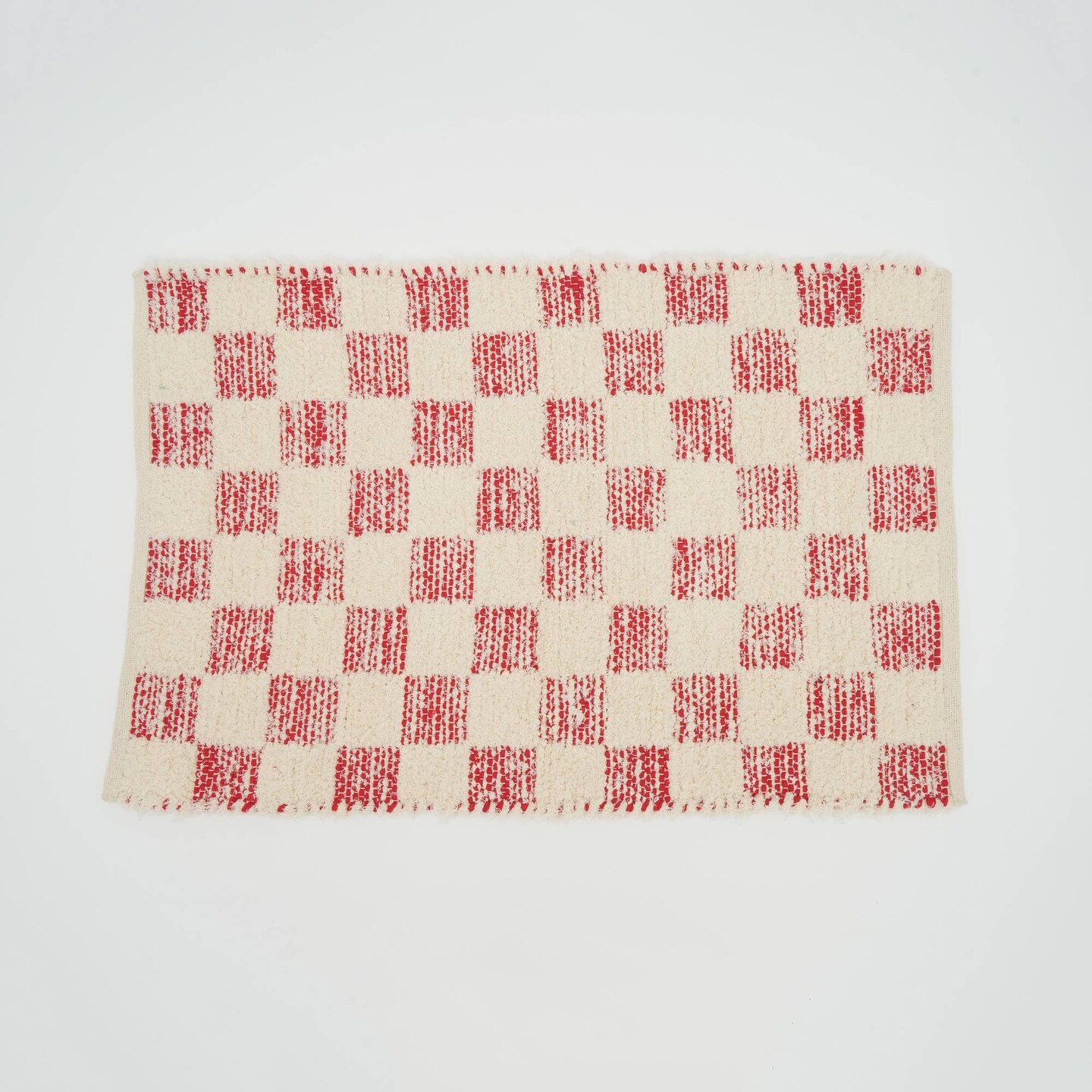 36&#x22; x 24&#x22; Fringed Cotton-Blend Scatter Rug &#x2013; Soft, Durable Accent Mat with Handmade Look