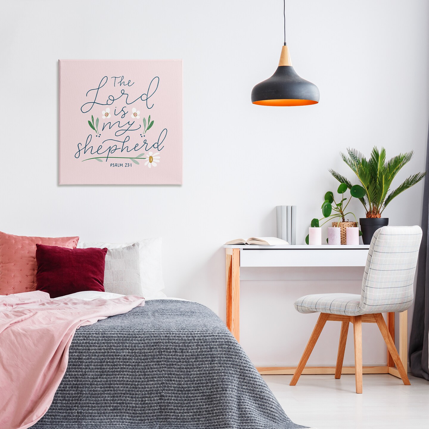 Stupell Industries Lord Is My Shepherd Canvas Wall Art Design by Blue Chair Blessing