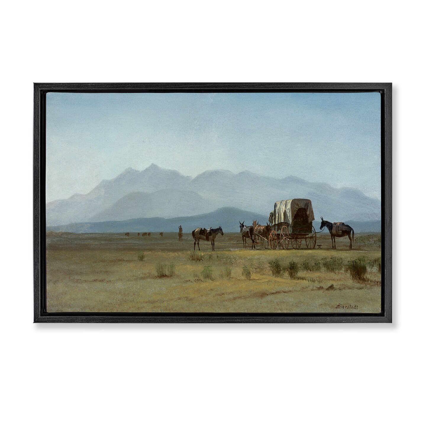 Stupell Industries Classic Bierstadt Surveyor&#x27;s Wagon Framed Floater Canvas Wall Art Design by one1000paintings