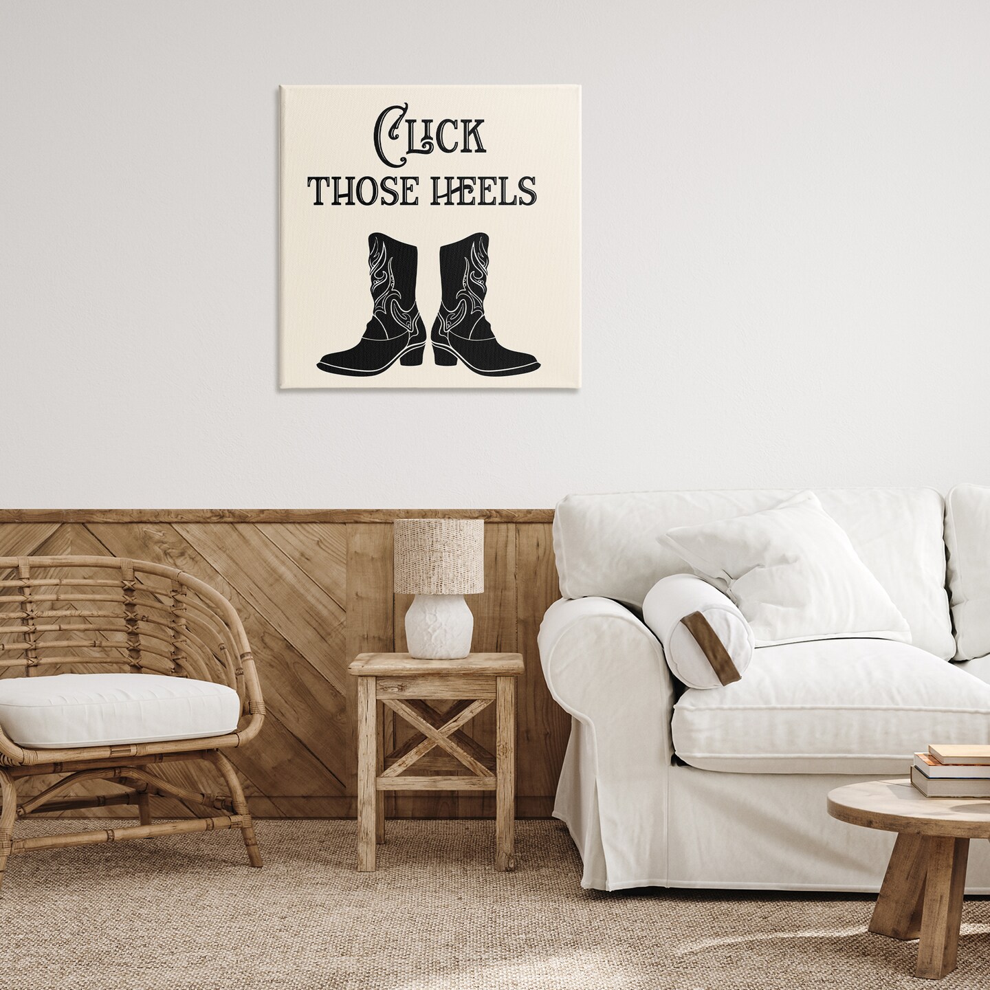 Stupell Industries Click Those Heels Cowgirl Canvas Wall Art Design by Karen Smith