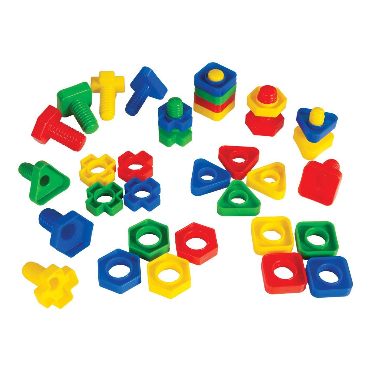 Kaplan Early Learning Company Nuts and Bolts Building Set - 72 Pieces