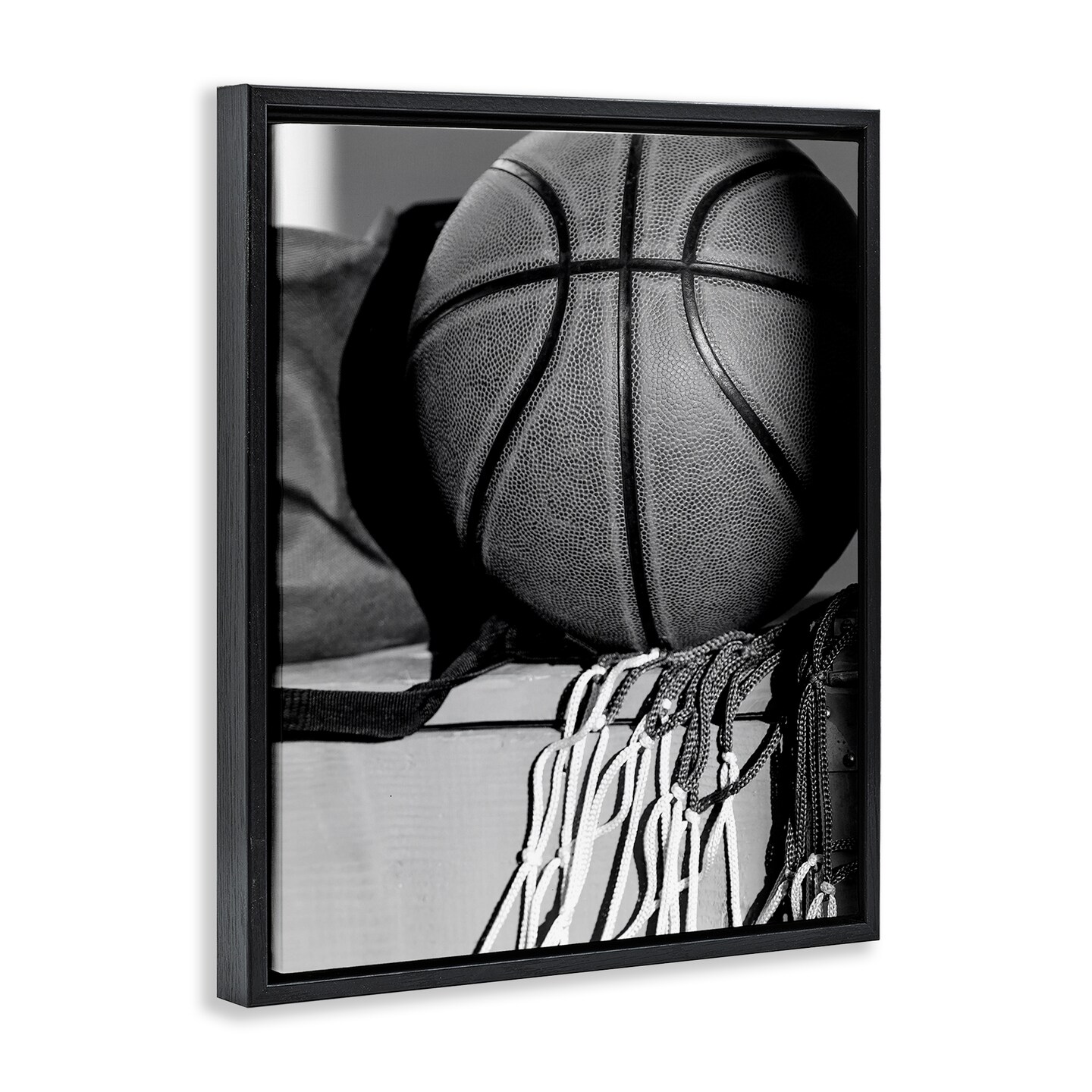 Stupell Industries Basketball Sport Still Life Framed Floater Canvas Wall Art Design by Daphne Polselli