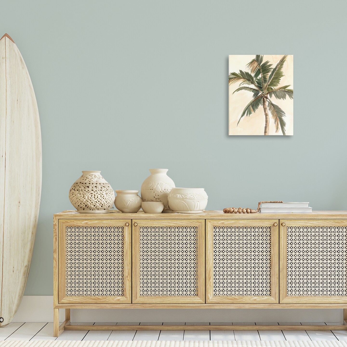 Stupell Industries Muted Palm Tree Canvas Wall Art Design by Ethan Harper