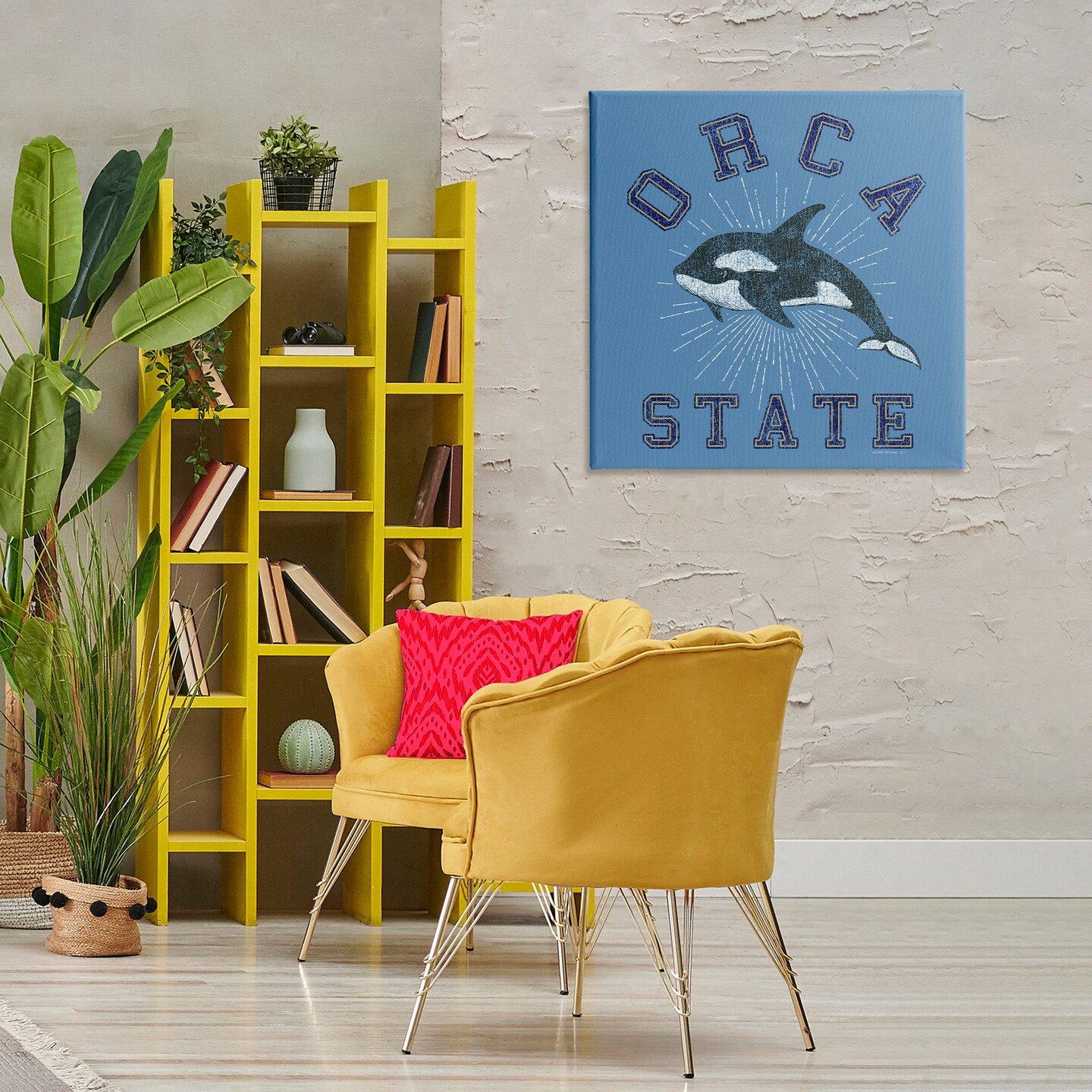 Stupell Industries Vintage Orca State Canvas Wall Art Design by Spirit Animals/Life Is High