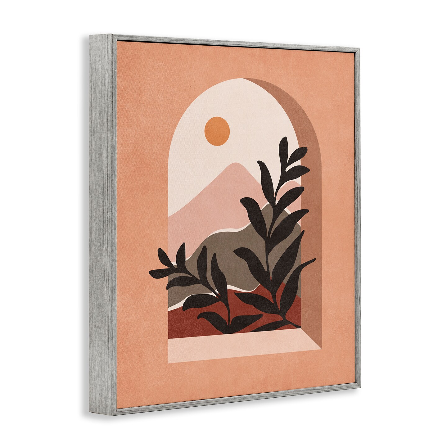 Stupell Industries Terracotta Boho Window Framed Giclee Wall Art Design by Nataly White
