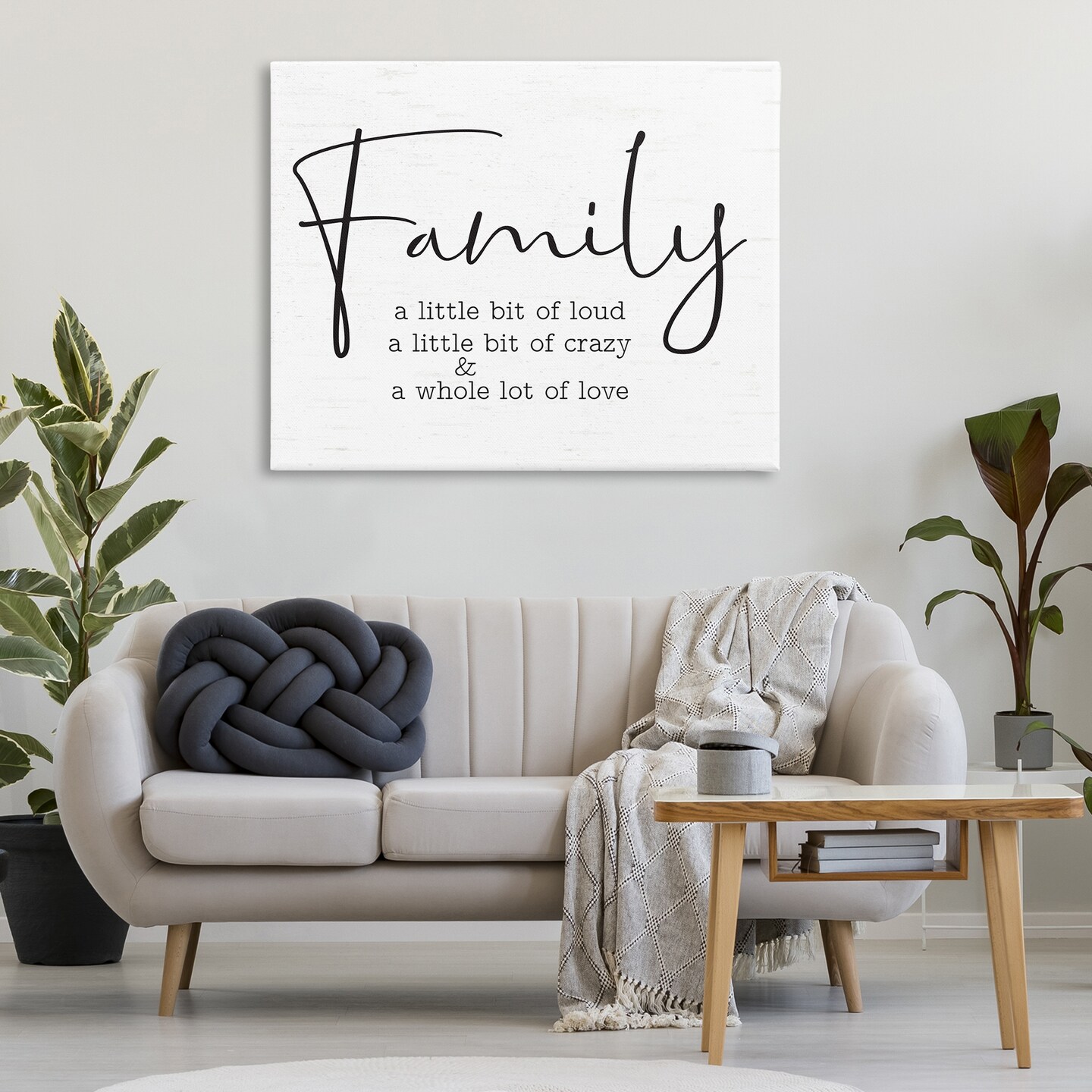 Stupell Industries Loud Crazy Love Family Canvas Wall Art Design by ...