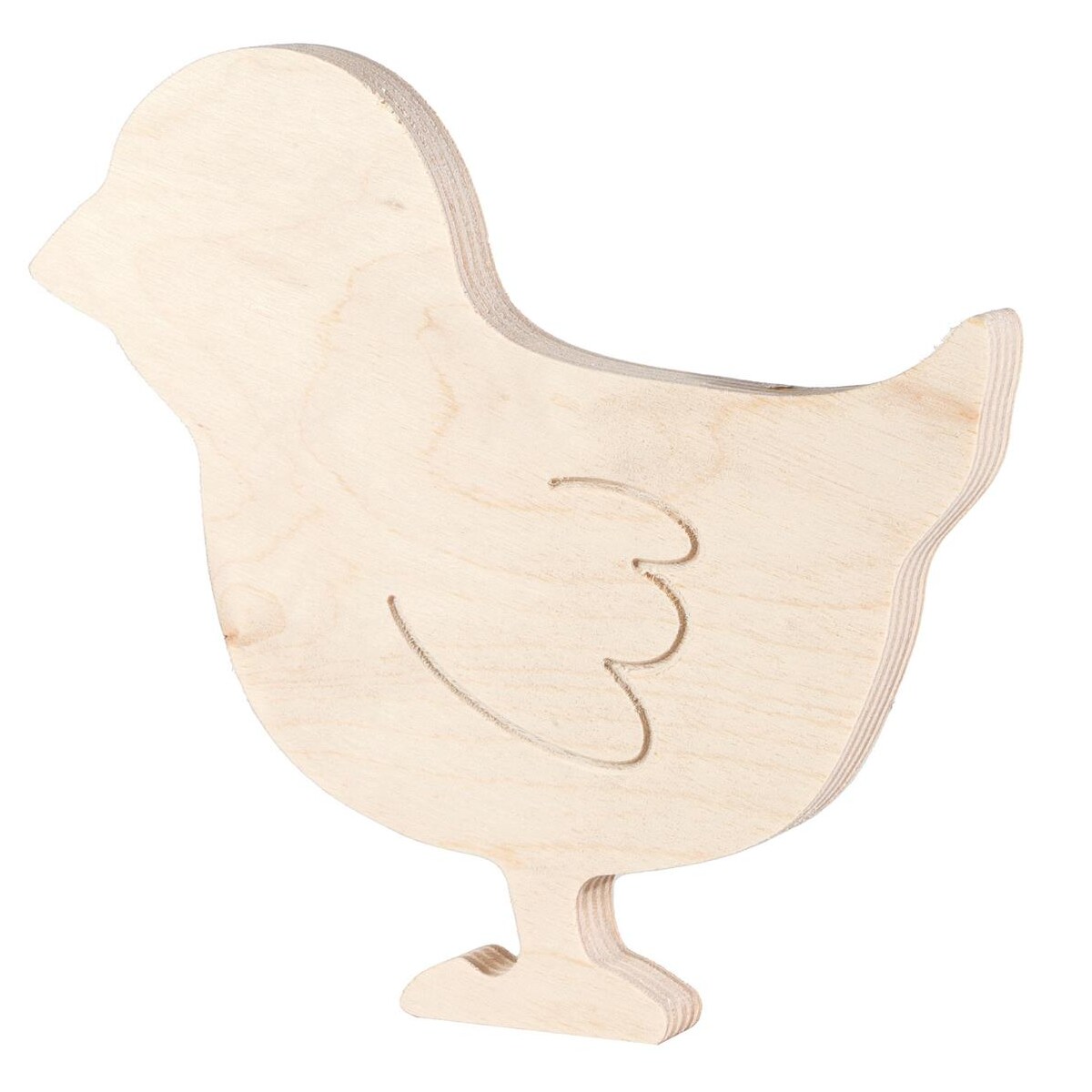 Good Wood By Leisure Arts Shape Chick 6.5"X 6"X .5", Wooden Shapes, Wood Shapes, Wooden Shapes Wall Decor, Large Small Shapes For Crafts