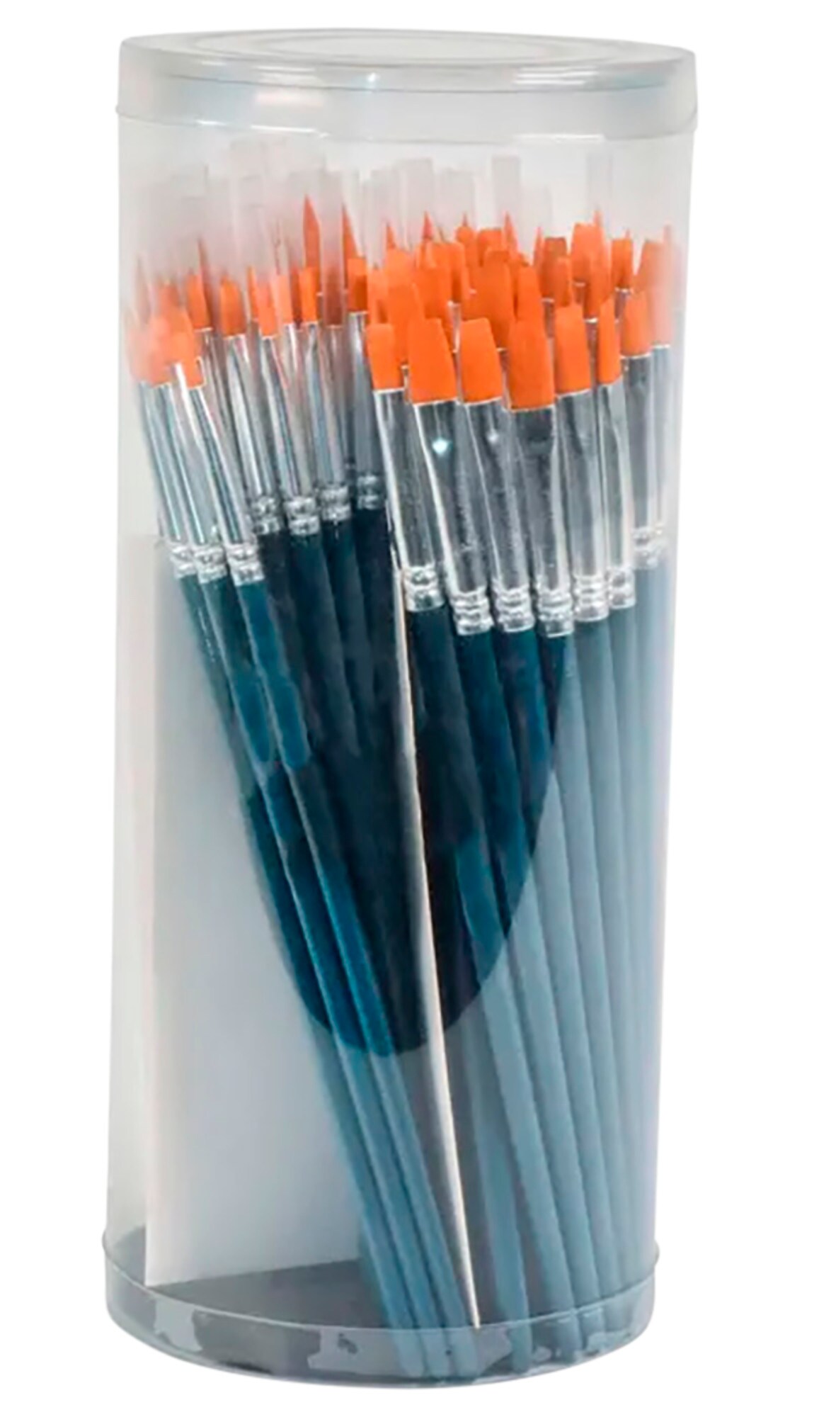 Sax Silk Golden Taklon Paint Brushes, Flat & Round Types, Assorted Sizes, Set of 108