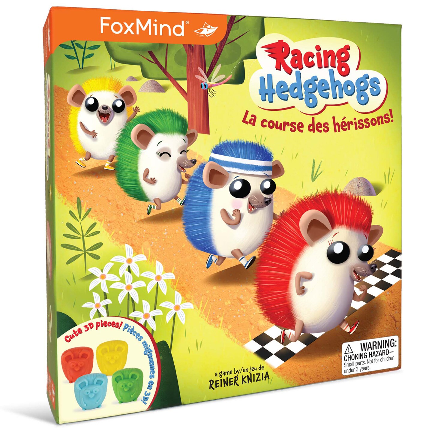 Racing Hedgehogs - FoxMind Games, Granna, Family Logical Thinking & Math Boardgame, Run Little Hedgehogs, Race To The Finish Line, Plan Your strategy Or End Up At The Back Of The Pack, Children & Family Game, 3-5 Players, 30 Mins, Kids Ages 6+