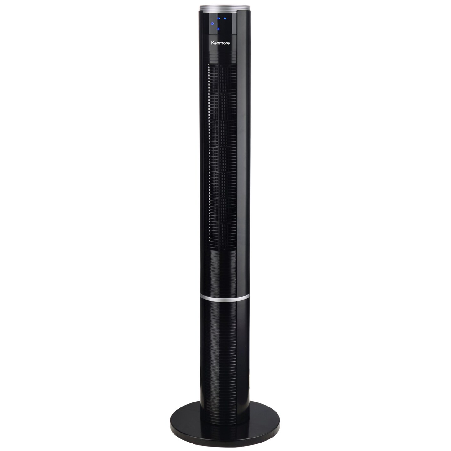 Kenmore 43" Bladeless Slim Tower Fan - 43" Black, Oscillating, 3 Speeds, Remote & Digital Controls, Quiet Cooling & Airflow, Carry Handle, Home-Office