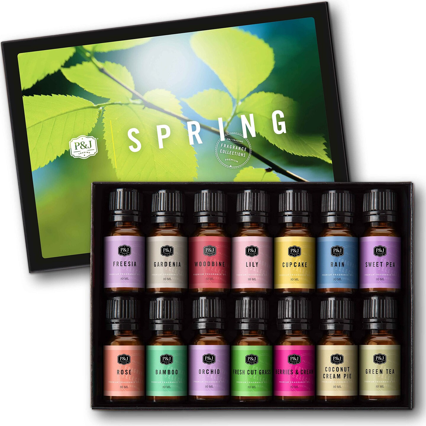Trading Spring Set of 14 Fragrance Oils - Scents for Candle Making, Soap Making Supplies, Diffuser Oils