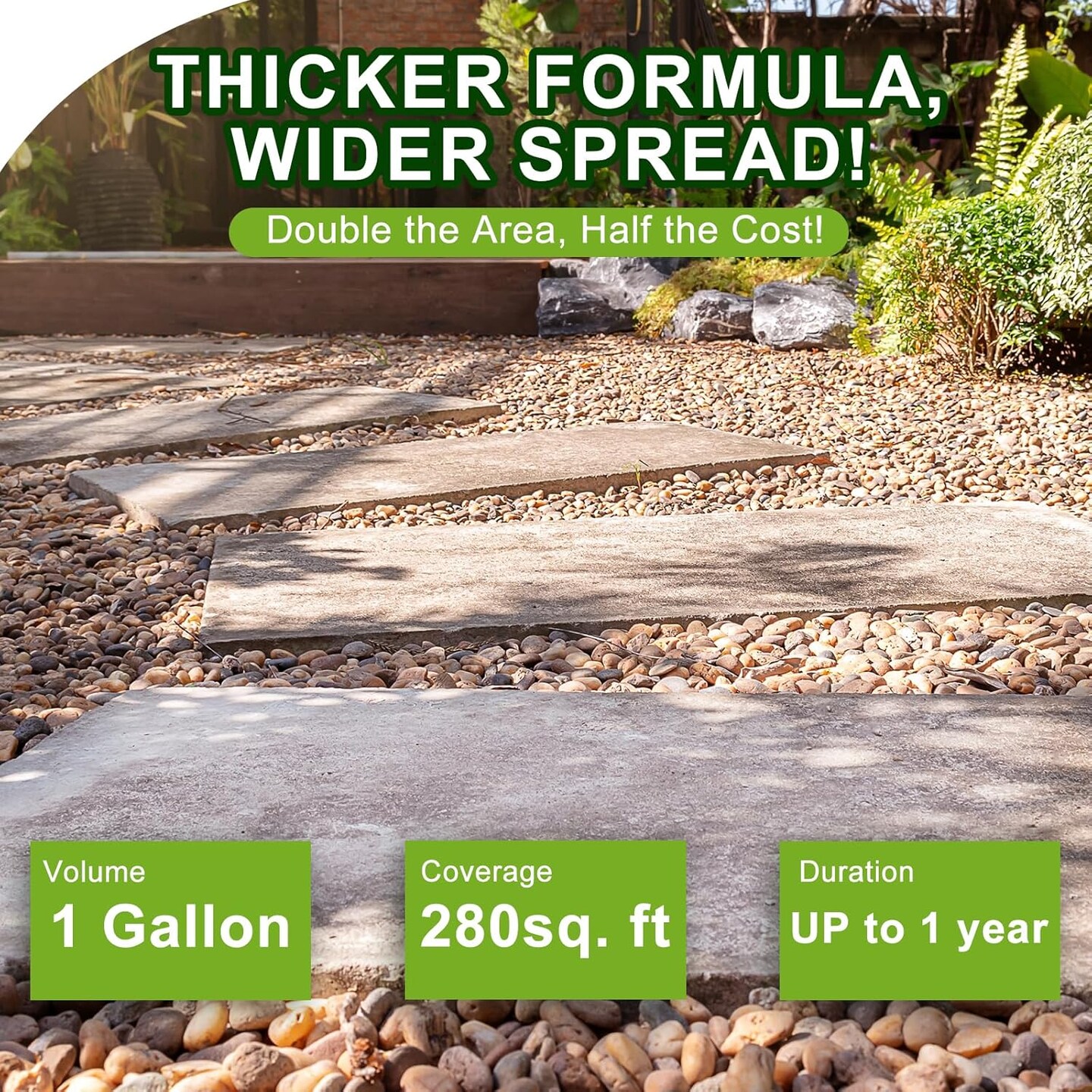 Teexpert 1 Gallon Rock Glue for Landscaping &#x2013; Strong Pea Gravel Glue &#x26; Stone Glue Mulch Glue for Rock Adhesive Binder Sticky Rock Glue for Outdoor Landscape Walkways, Yards, Patios, Driveways